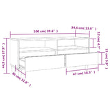 Tv-meubel 100x34,5x44,5 cm bewerkt hout hoogglans wit