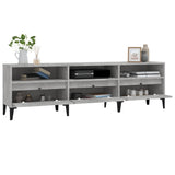 Tv-meubel 150x30x44,5 cm bewerkt hout betongrijs