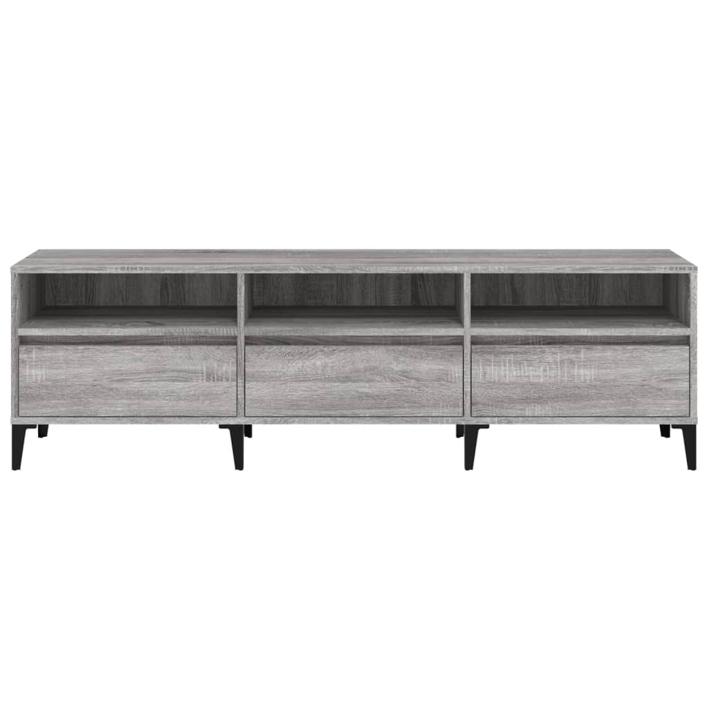 Tv-meubel 150x30x44,5 cm bewerkt hout grijs sonoma eikenkleurig