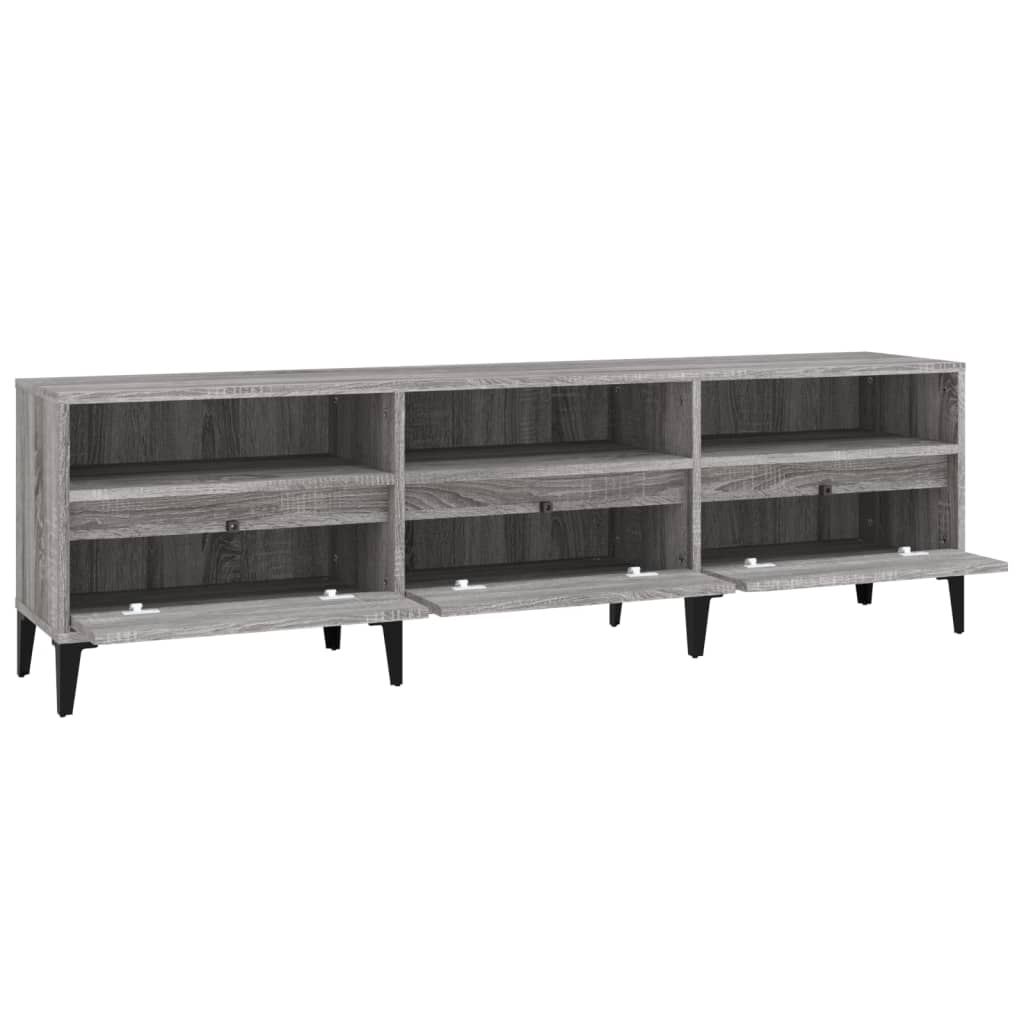 Tv-meubel 150x30x44,5 cm bewerkt hout grijs sonoma eikenkleurig