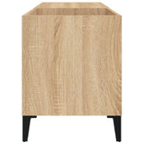 Platenkast 84,5x38x48 cm bewerkt hout sonoma eikenkleurig - AllerleiShop