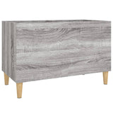 Platenkast 74,5x38x48 cm bewerkt hout grijs sonoma eikenkleurig