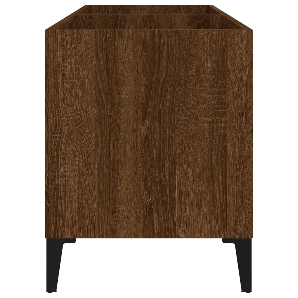 Platenkast 74,5x38x48 cm bewerkt hout bruin eikenkleur