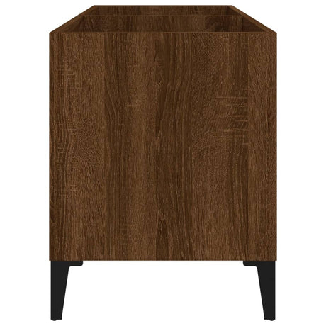 Platenkast 74,5x38x48 cm bewerkt hout bruin eikenkleur