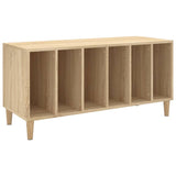 Platenkast 100x38x48 cm bewerkt hout sonoma eikenkleurig