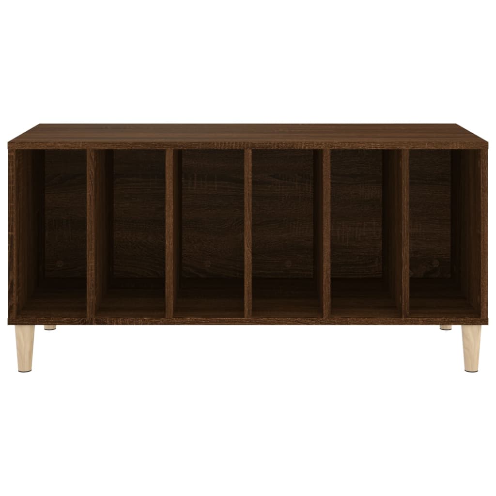 Platenkast 100x38x48 cm bewerkt hout bruin eikenkleur - AllerleiShop