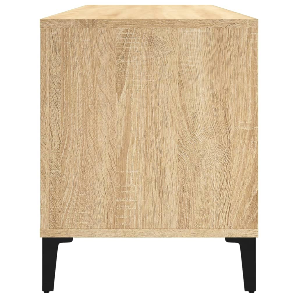 Platenkast 100x38x48 cm bewerkt hout sonoma eikenkleurig