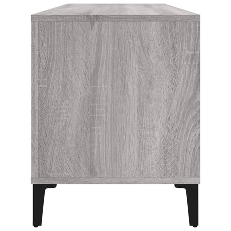 Platenkast 100x38x48 cm bewerkt hout grijs sonoma eikenkleurig