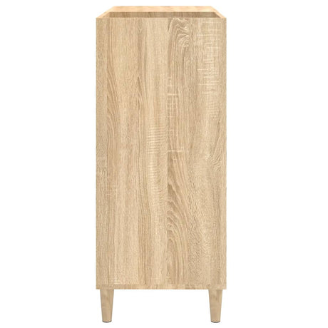 Platenkast 84,5x38x89 cm bewerkt hout sonoma eikenkleurig