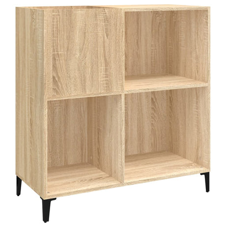 Platenkast 84,5x38x89 cm bewerkt hout sonoma eikenkleurig