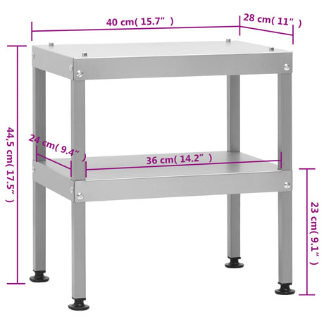 Tafel voor rookoven 40x28x44,5 cm gegalvaniseerd staal - AllerleiShop