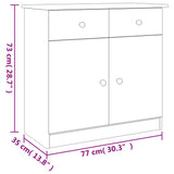 Dressoir ALTA 77x35x73 cm massief grenenhout - AllerleiShop