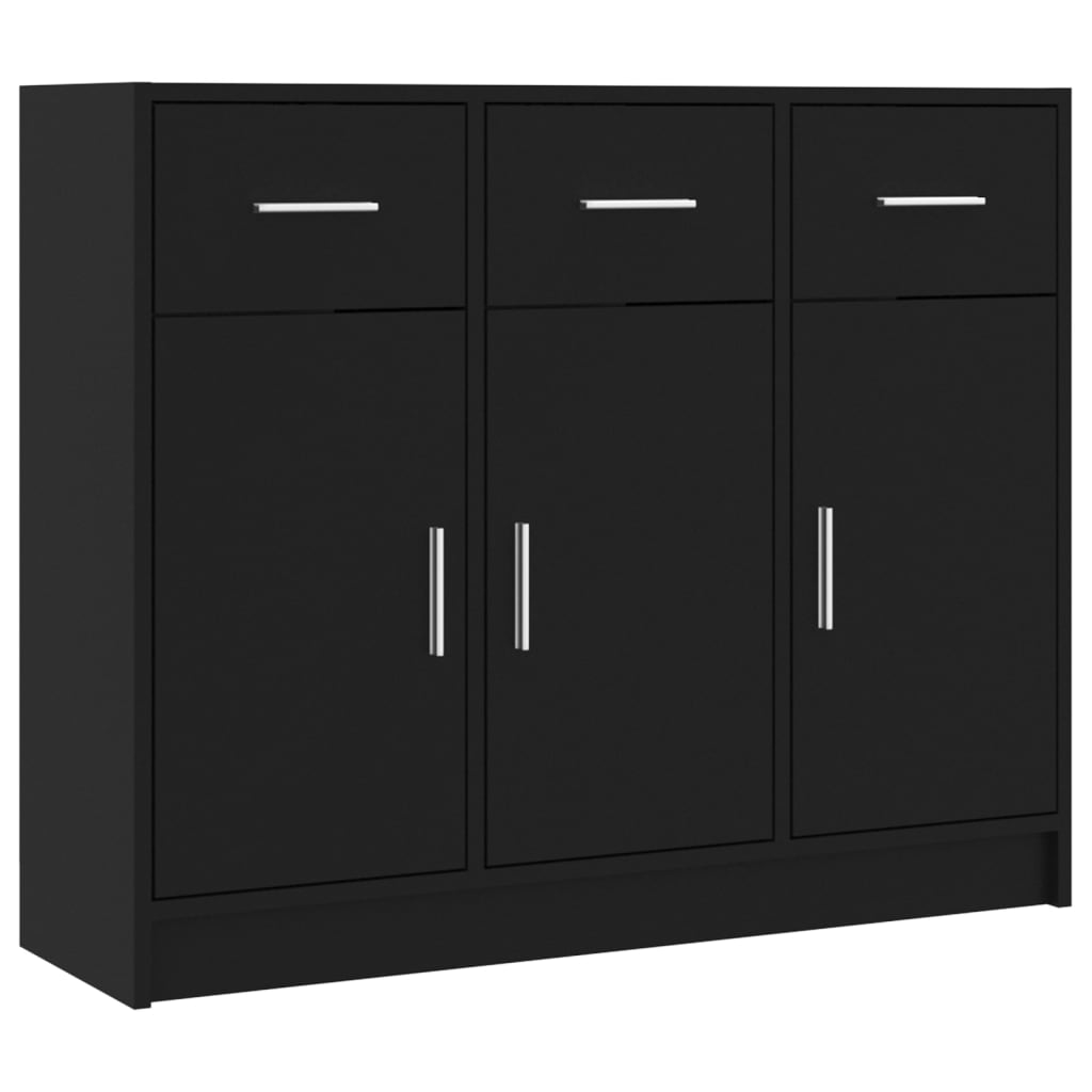 Dressoir 91x28x75 cm bewerkt hout zwart - AllerleiShop