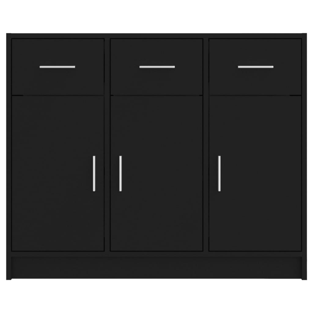 Dressoir 91x28x75 cm bewerkt hout zwart - AllerleiShop