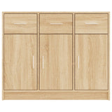 Dressoir 91x28x75 cm bewerkt hout sonoma eikenkleurig - AllerleiShop