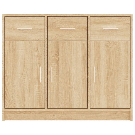 Dressoir 91x28x75 cm bewerkt hout sonoma eikenkleurig - AllerleiShop