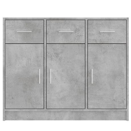 Dressoir 91x28x75 cm bewerkt hout betongrijs - AllerleiShop