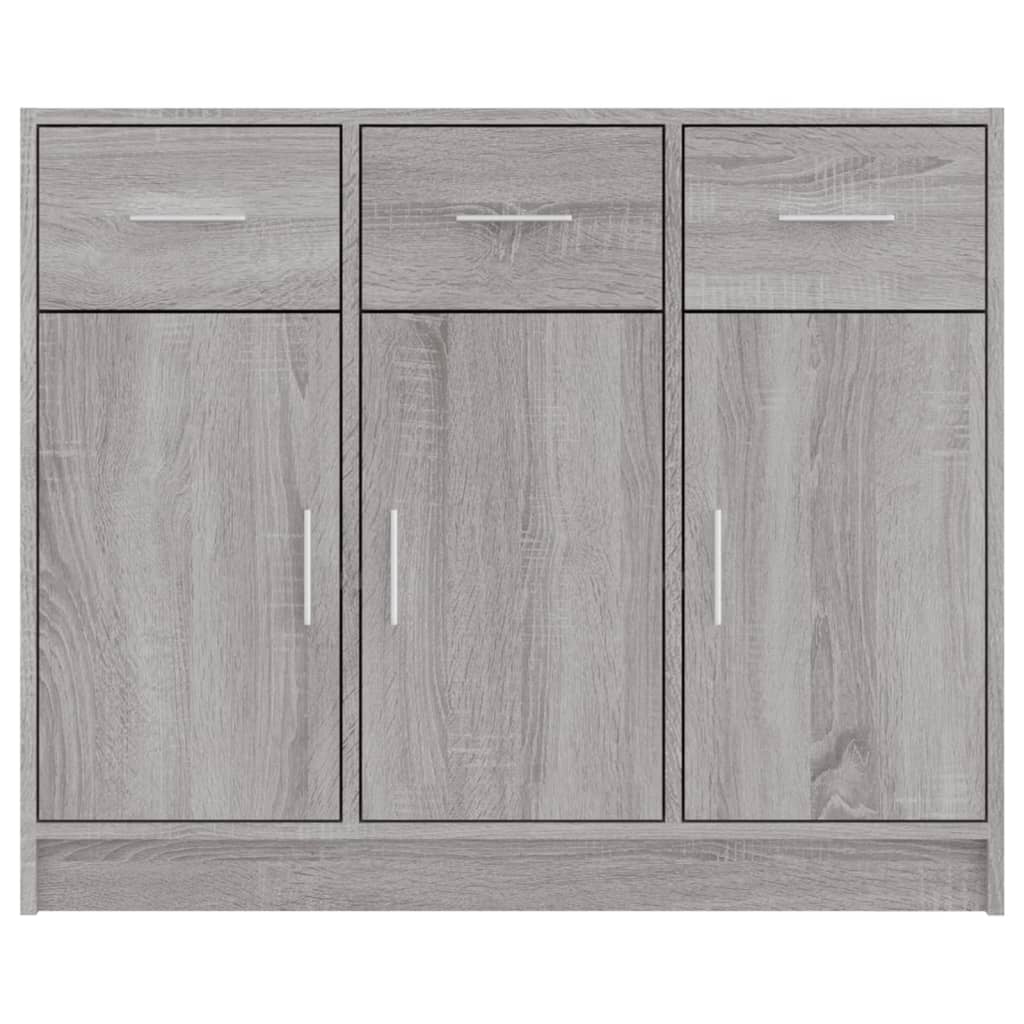 Dressoir 91x28x75 cm bewerkt hout grijs sonoma eikenkleurig - AllerleiShop