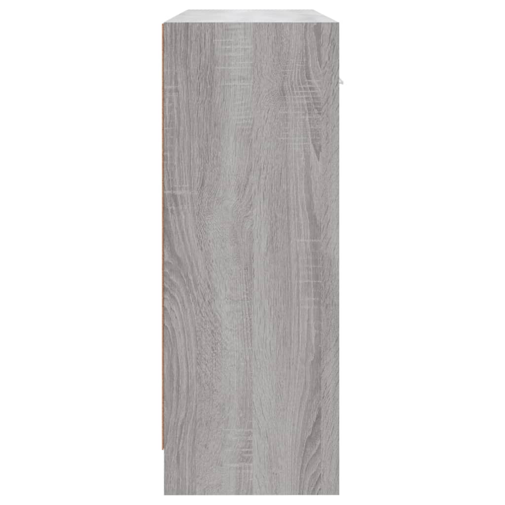 Dressoir 91x28x75 cm bewerkt hout grijs sonoma eikenkleurig - AllerleiShop