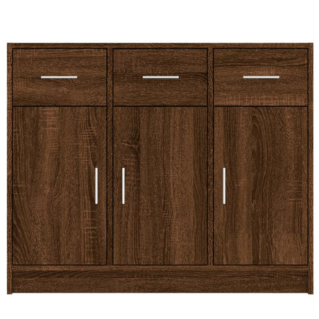 Dressoir 91x28x75 cm bewerkt hout bruin eikenkleur - AllerleiShop