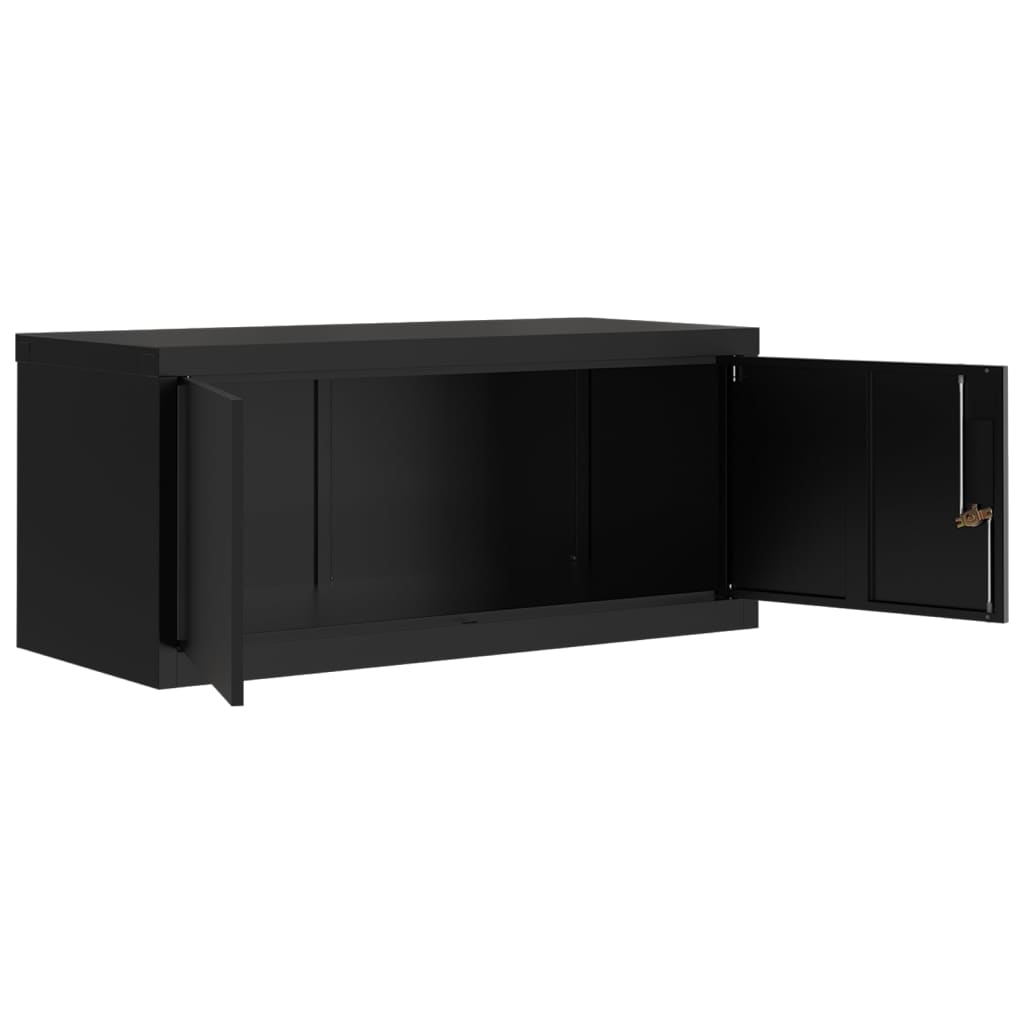 Archiefkast 90x40x40 cm staal zwart - AllerleiShop