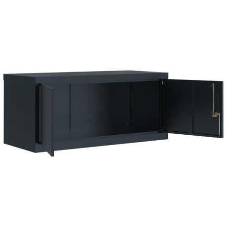 Archiefkast 90x40x40 cm staal antracietkleurig - AllerleiShop