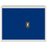 Archiefkast 90x40x70 cm staal lichtgrijs en blauw - AllerleiShop