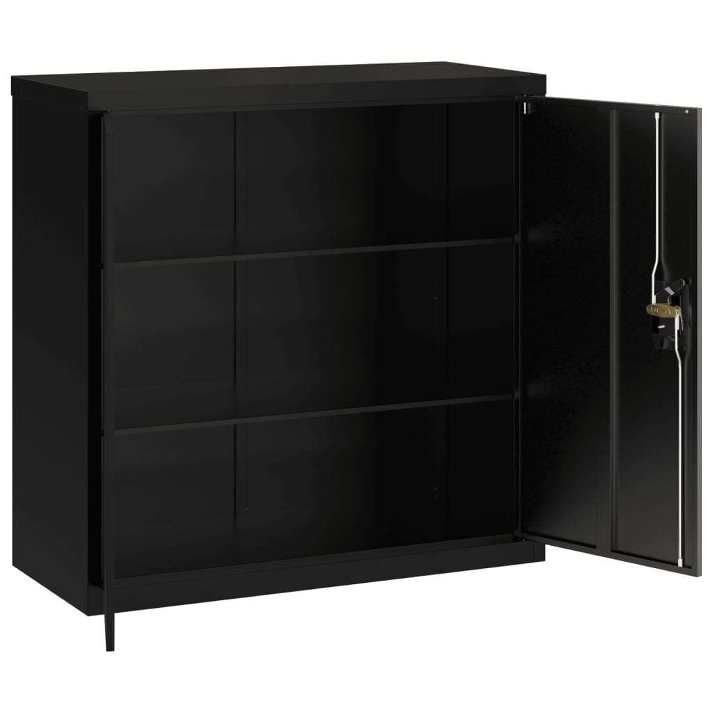 Archiefkast 90x40x90 cm staal zwart - AllerleiShop