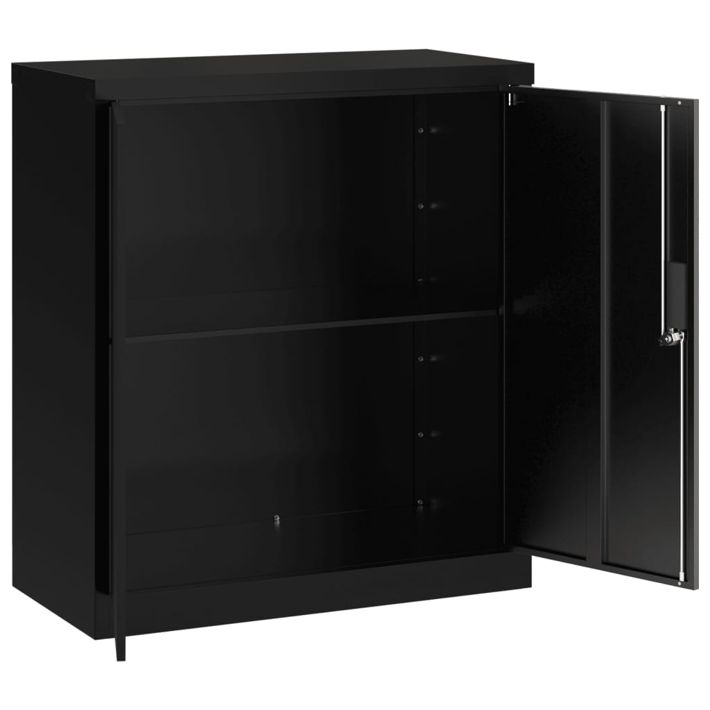 Archiefkast 79x40x90 cm staal zwart - AllerleiShop