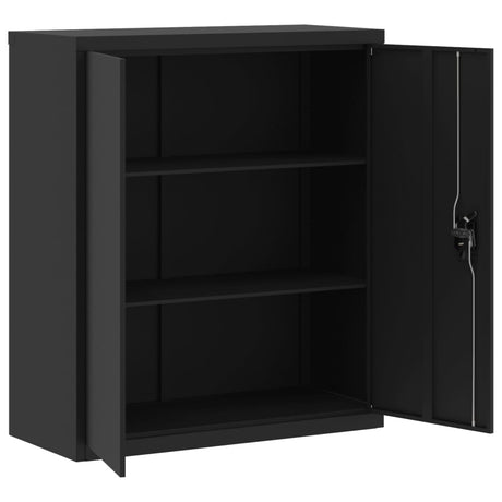 Archiefkast 90x40x105 cm staal zwart - AllerleiShop