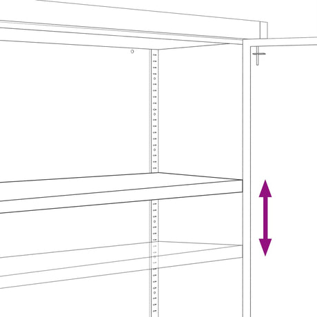 Archiefkast 90x40x140 cm staal wit - AllerleiShop