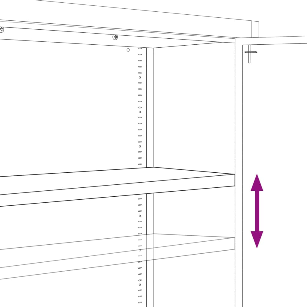 Archiefkast 105x40x180 cm staal lichtgrijs - AllerleiShop