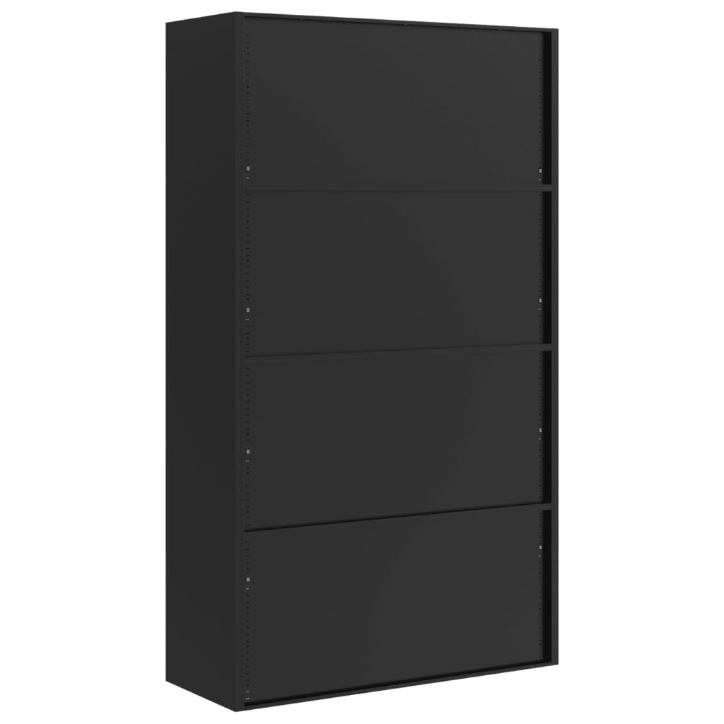 Archiefkast 105x40x180 cm staal zwart - AllerleiShop