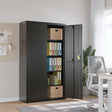 Archiefkast 105x40x180 cm staal zwart - AllerleiShop