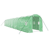 Tuinkas met stalen frame 28 m² 14x2x2 m groen