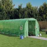 Tuinkas met stalen frame 28 m² 14x2x2 m groen