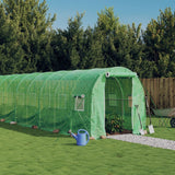 Tuinkas met stalen frame 32 m² 16x2x2 m groen