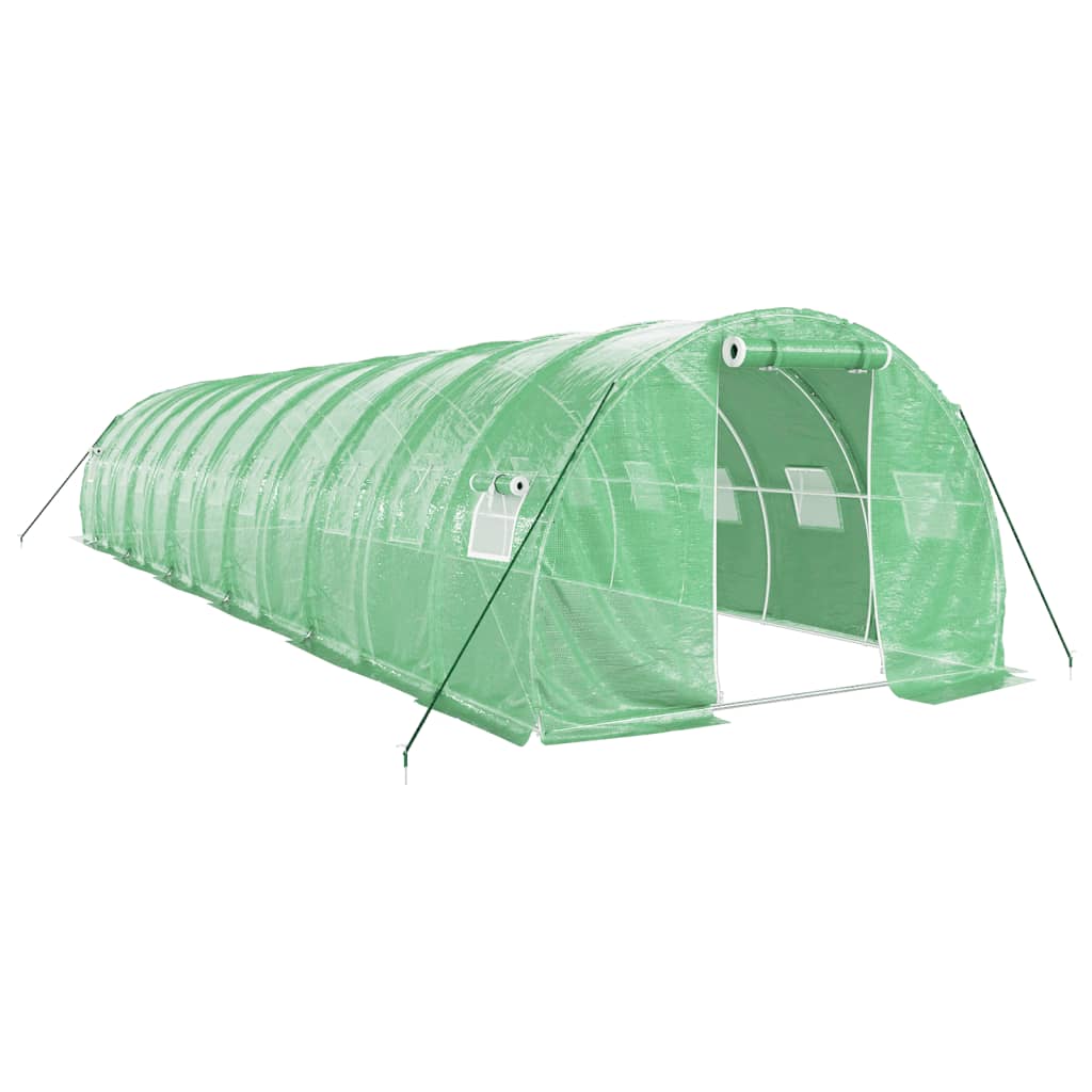 Tuinkas met stalen frame 36 m² 12x3x2 m groen