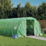 Tuinkas met stalen frame 36 m² 12x3x2 m groen