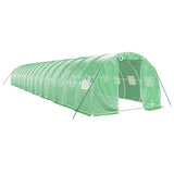 Tuinkas met stalen frame 48 m² 16x3x2 m groen