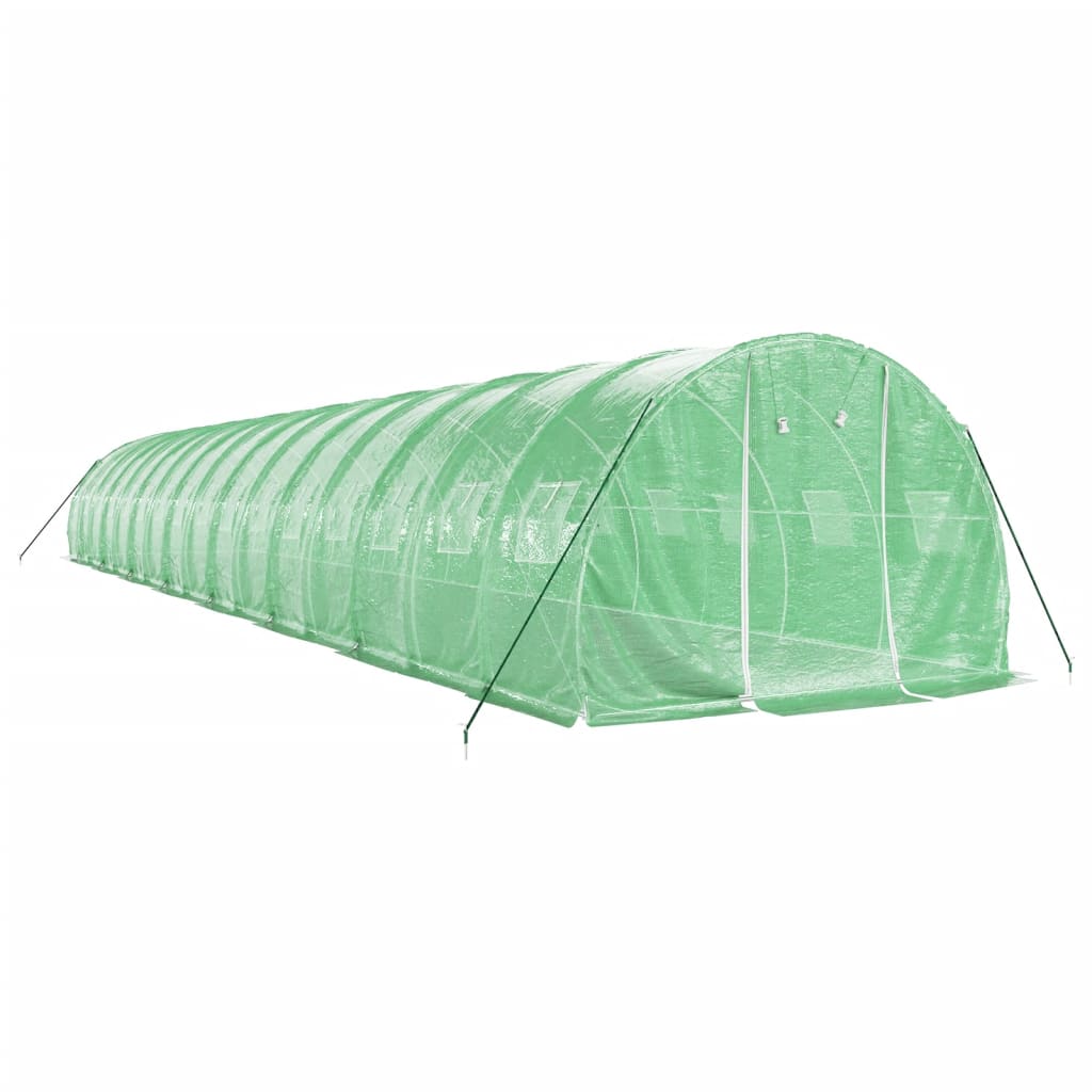 Tuinkas met stalen frame 48 m² 16x3x2 m groen