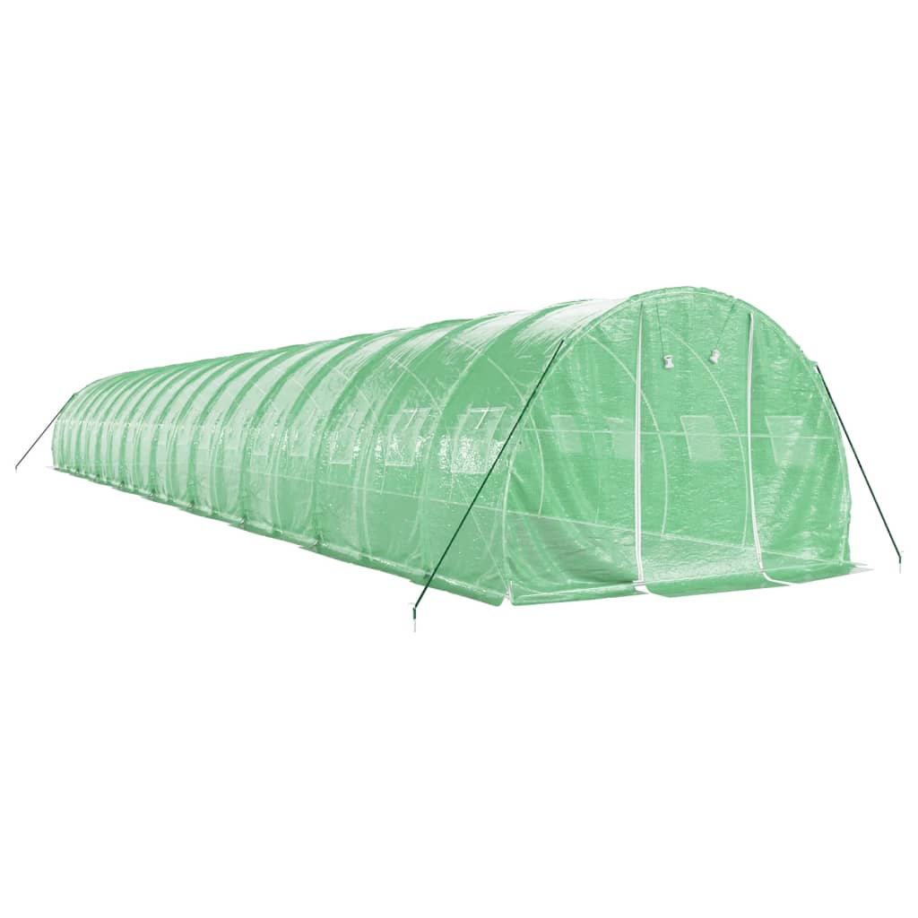 Tuinkas met stalen frame 54 m² 18x3x2 m groen