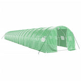 Tuinkas met stalen frame 60 m² 20x3x2 m groen