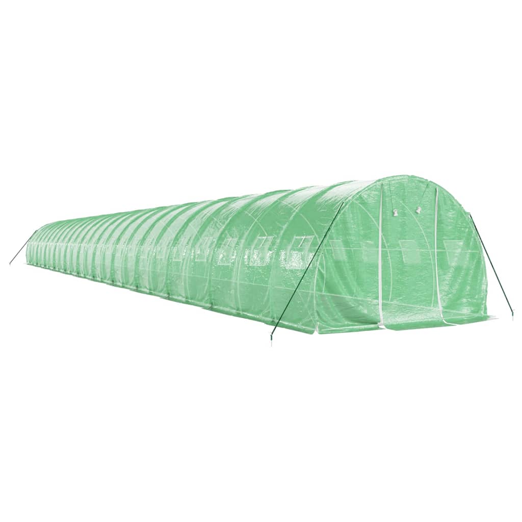 Tuinkas met stalen frame 72 m² 24x3x2 m groen