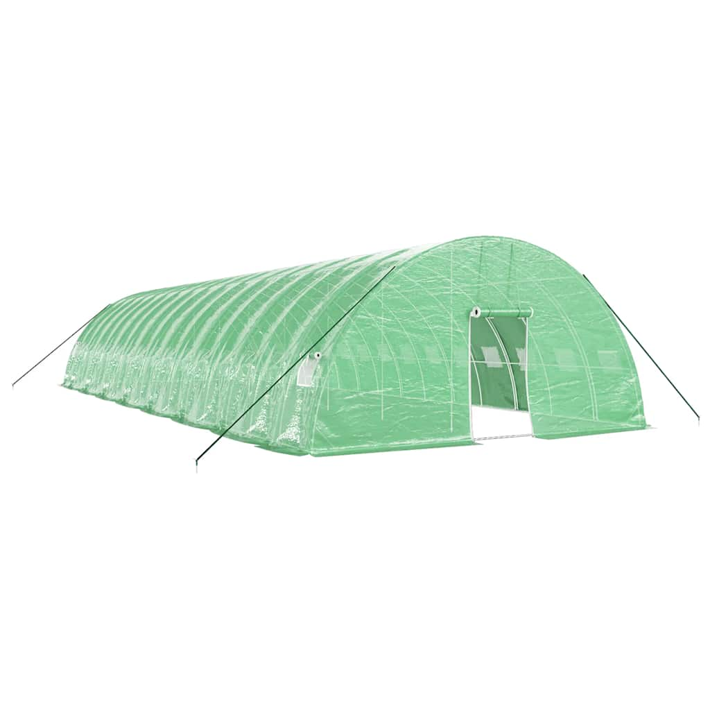 Tuinkas met stalen frame 96 m² 16x6x2,85 m groen