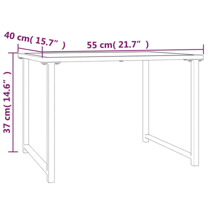 Tuintafel 55x40x37 cm staal antracietkleurig - AllerleiShop