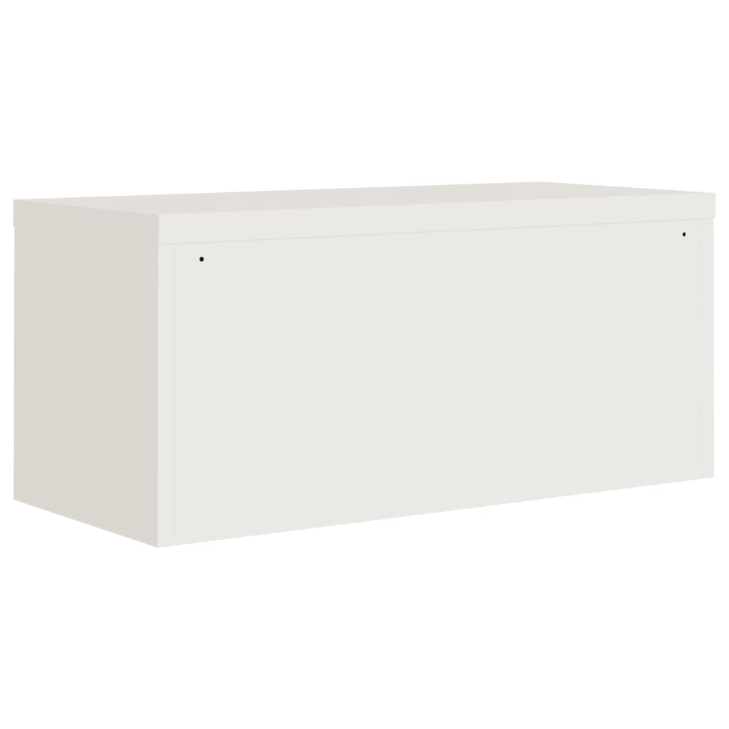 Archiefkast 90x40x130 cm staal wit