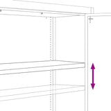 Archiefkast 90x40x130 cm staal wit