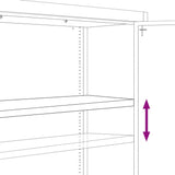 Archiefkast 90x40x240 cm staal lichtgrijs