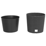 Plantenbak uitneembare bak rattan-look 15/15,3 L PP antraciet - AllerleiShop